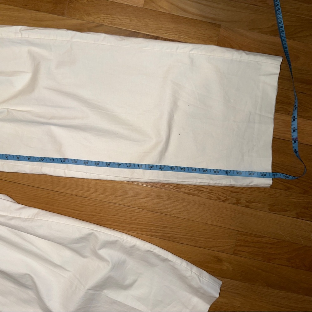 BANANA REPUBLIC LINEN-BLEND WIDE-LEG PANT NWOT. SIZE 8. CREAM/OFF-WHITE COLOR. - Picture 7 of 7
